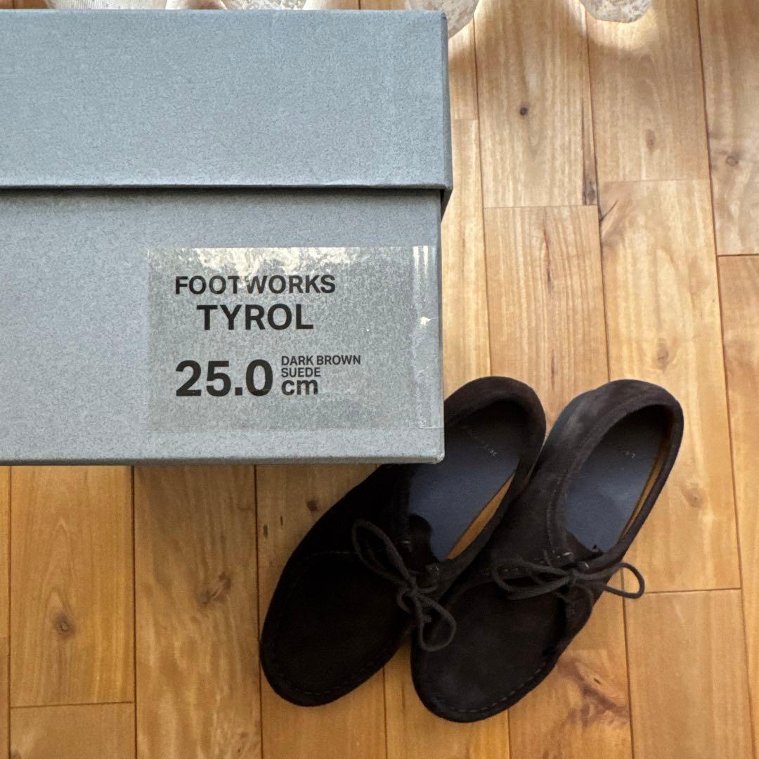 FOOTWORKS TYROLダークブラウン スエード 25cm