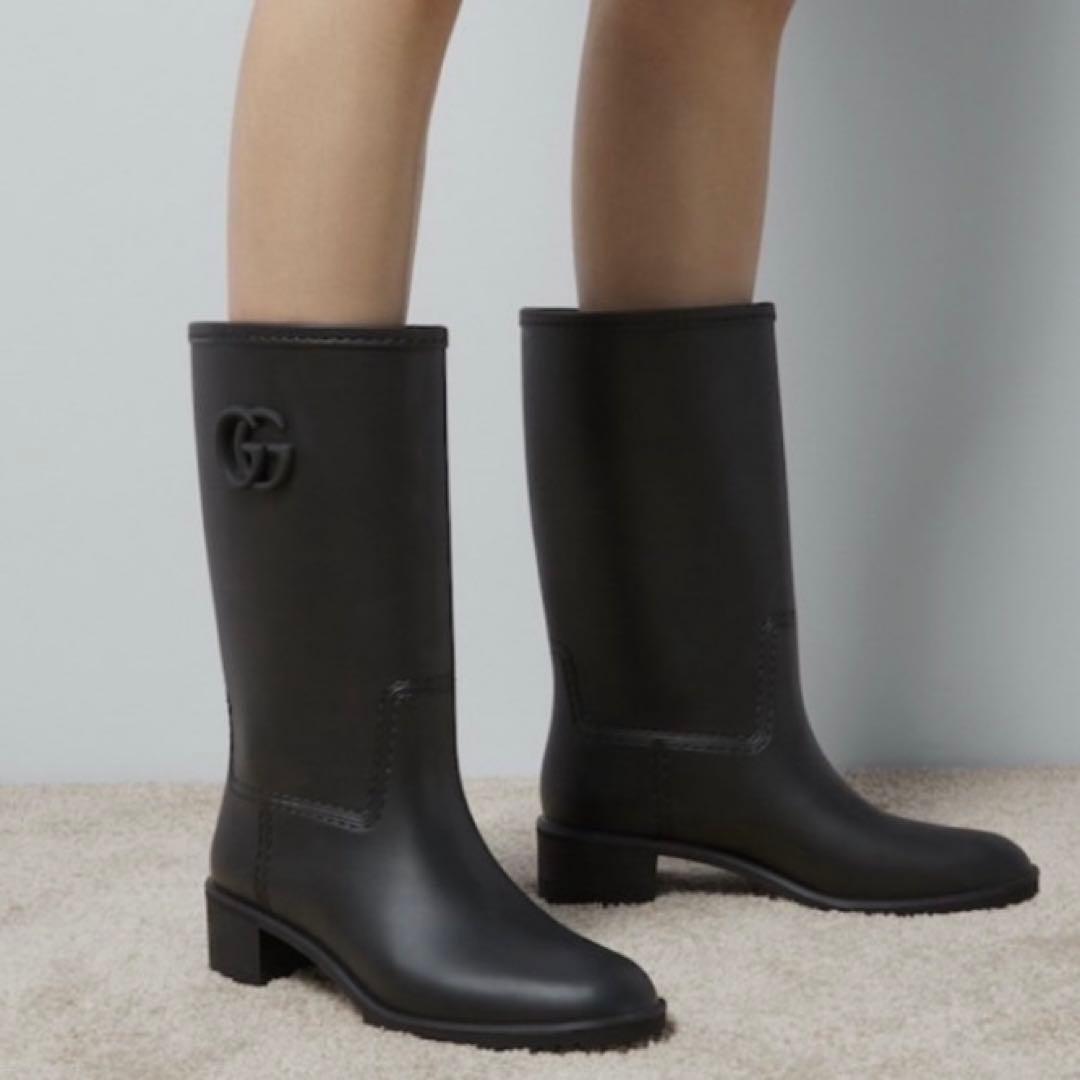 グッチ 未使用 GGマーモント レインブーツ