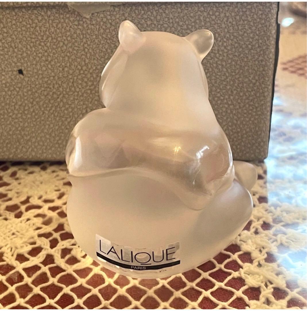 希少　レア　新品　未使用　ラリック　パンダ　クリスタルガラス　置物　箱入り　パリ
