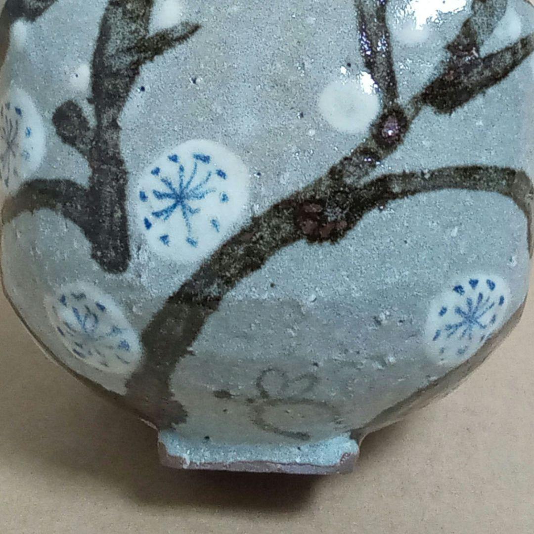 抹茶茶碗　梅ねずみ　乾山　桝型