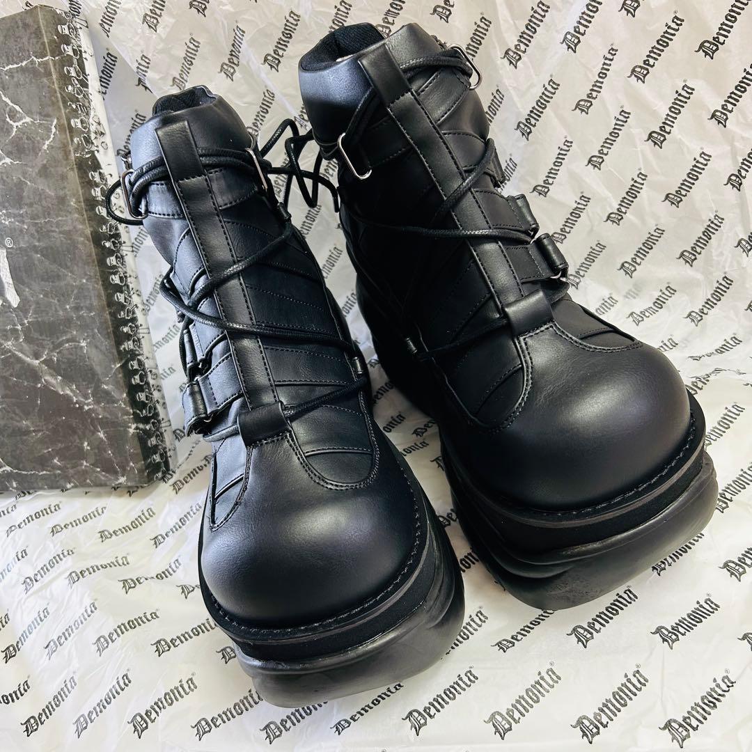 新品未使用⭐️Demonia デモニア 厚底ブーツ スニーカー 26cm 黒 M8