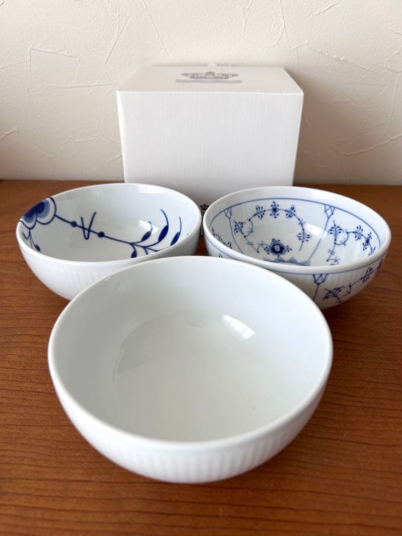 ボウル　13cm 3個　プレイン　メガ　ホワイト