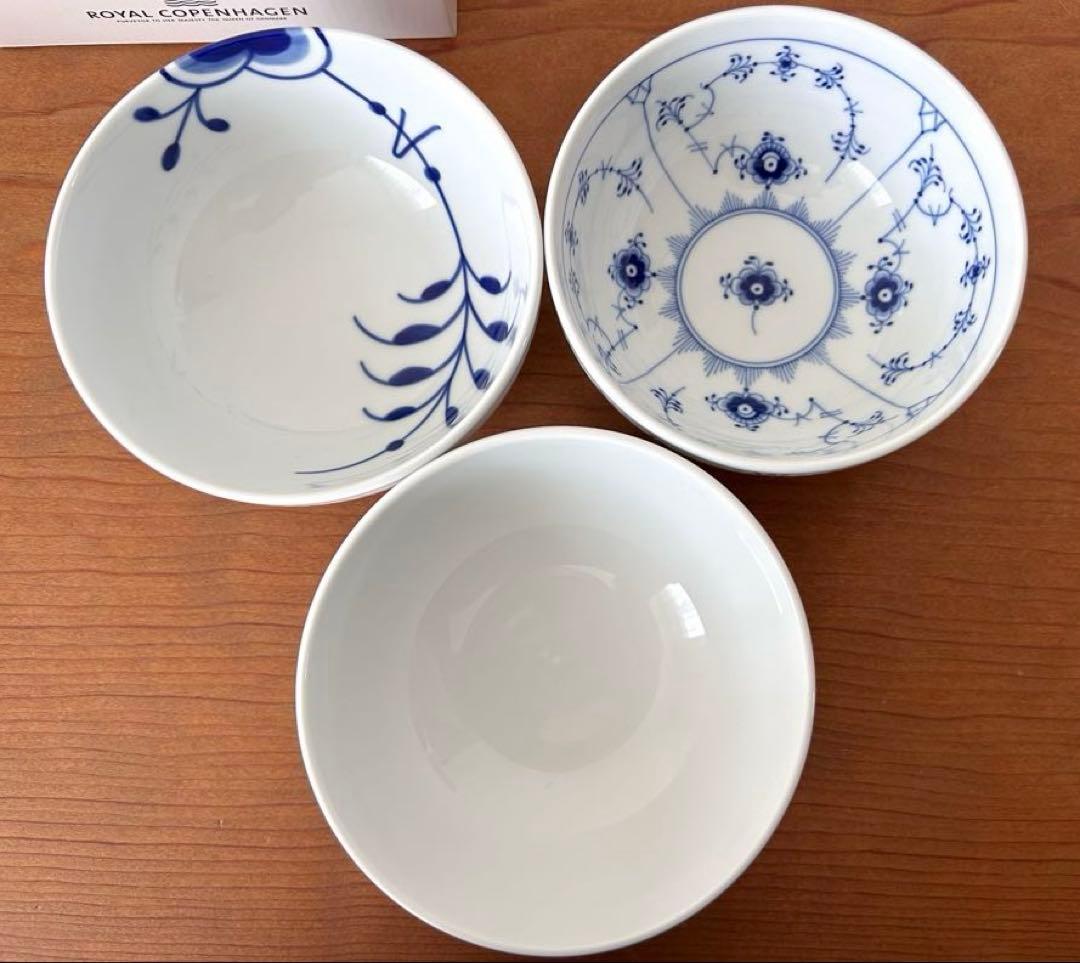 ボウル　13cm 3個　プレイン　メガ　ホワイト