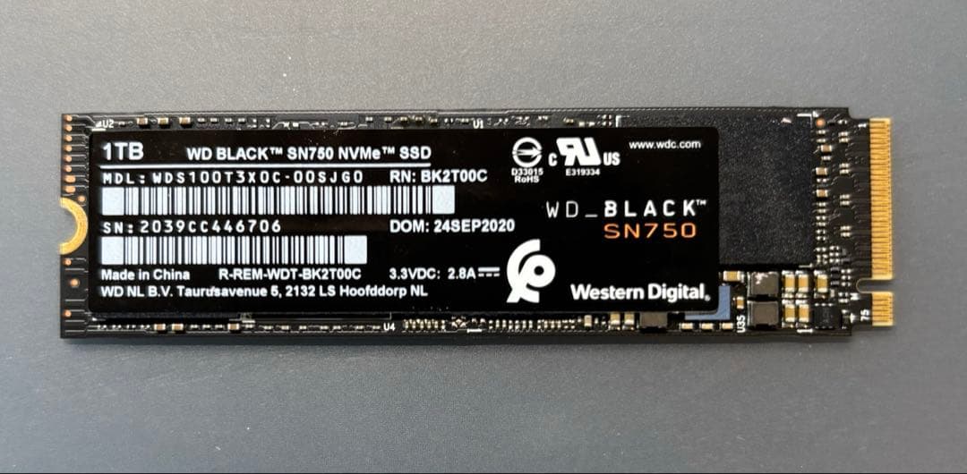 内蔵型SSD WD BLACK SN750 NVMe 1TB