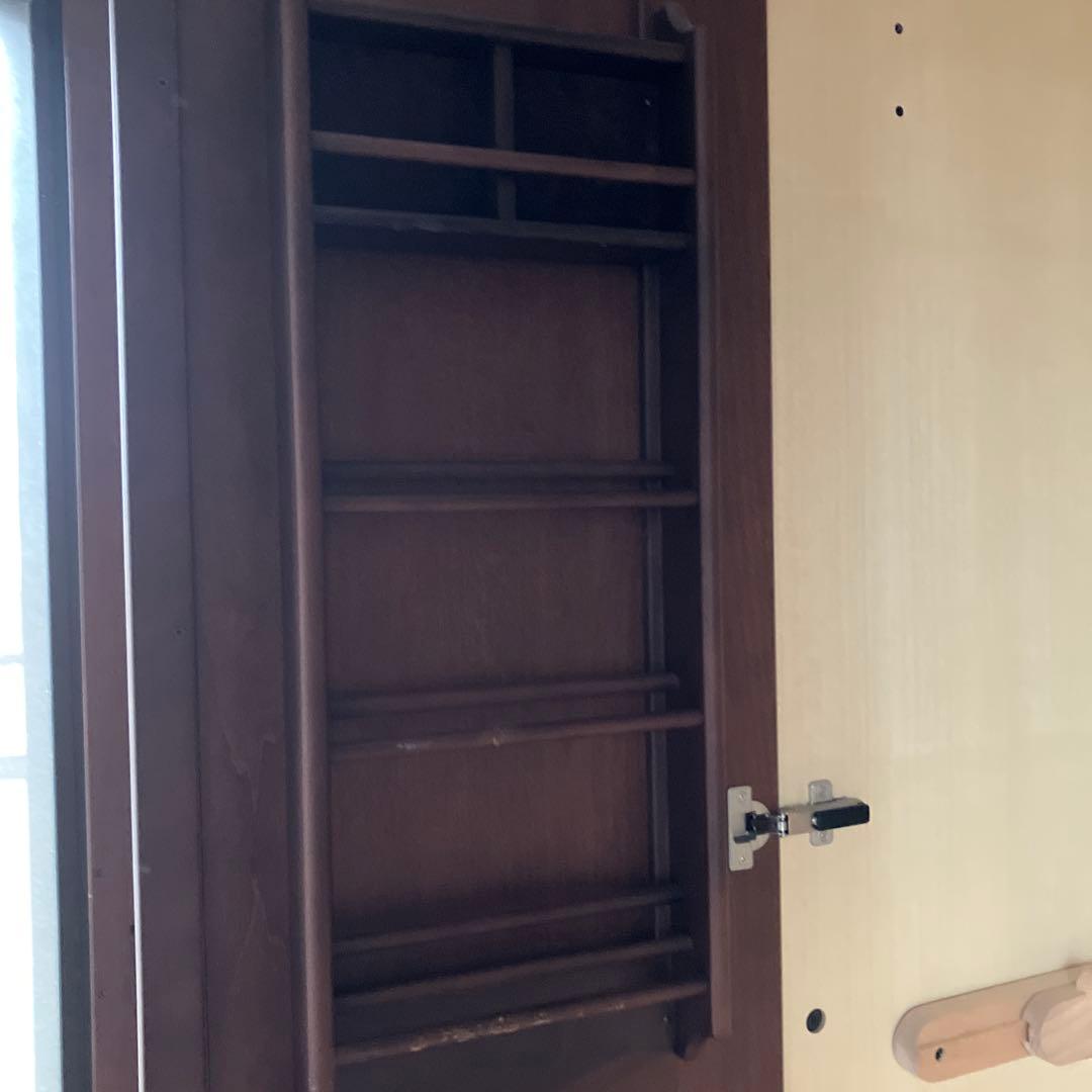 ダークブラウン木製洋服タンス　府中家具