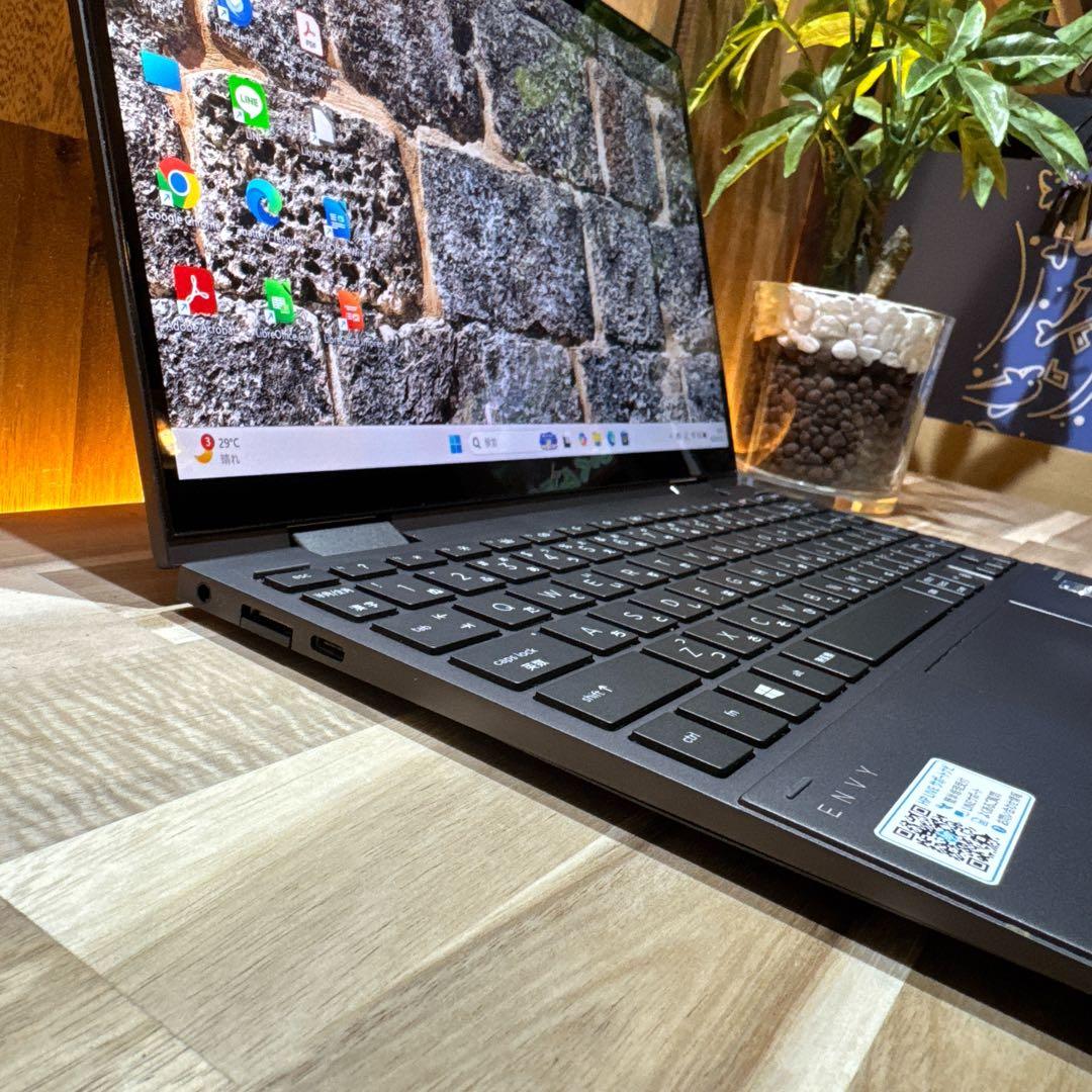 準美品・高級感2in1‼️HP☘Ryzen7☘指紋認証☘512GB☘ノートパソコン