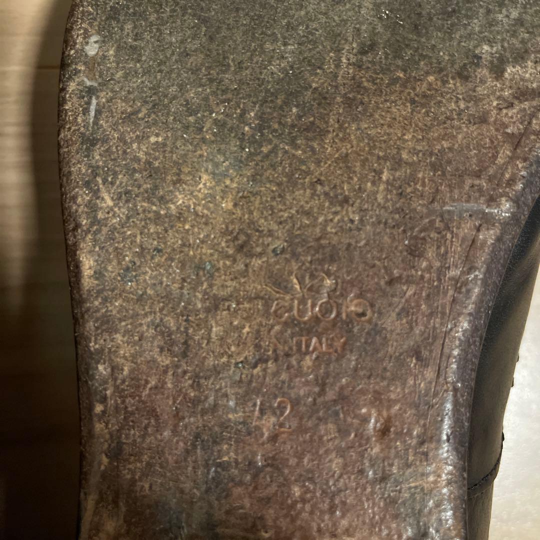 良品 ブッテロ BUTTERO B2192 ドレスシューズ ブラックレザー 42