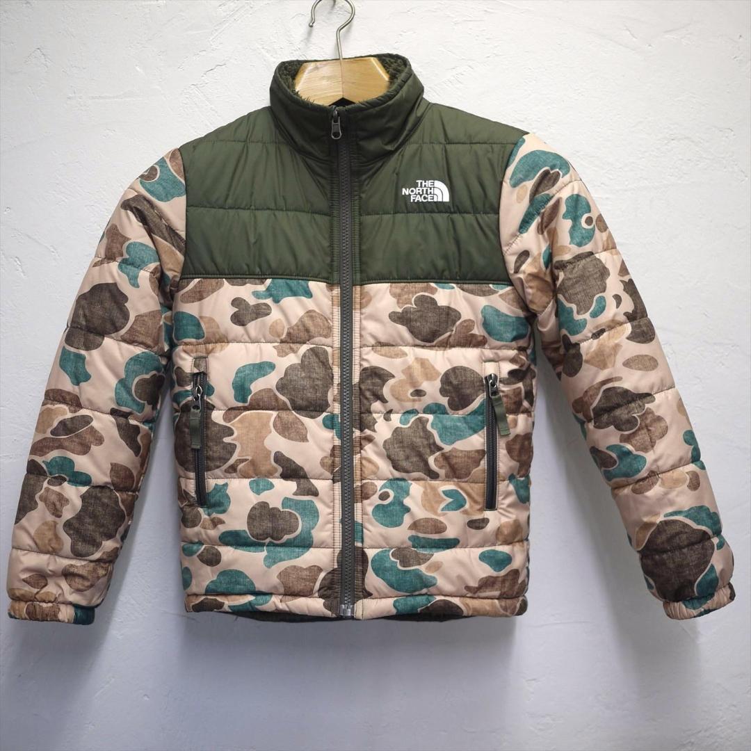 ノースフェイス リバーシブル キルティング ボア ジャケット キッズ S 古着