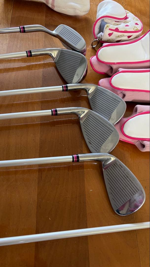 レディース ゴルフクラブセット ホワイト ピンク