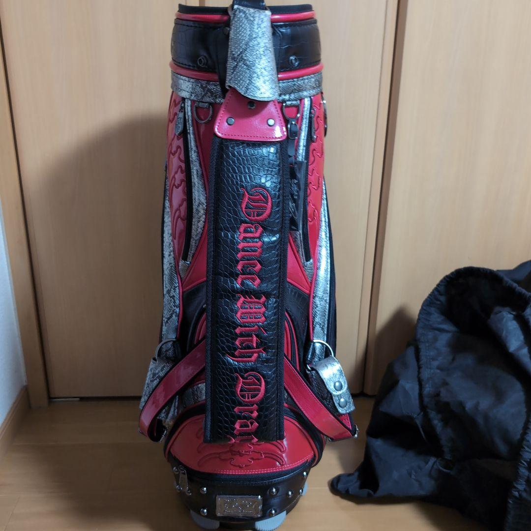 Dance With Dragon キャディバッグ 黒/赤/銀