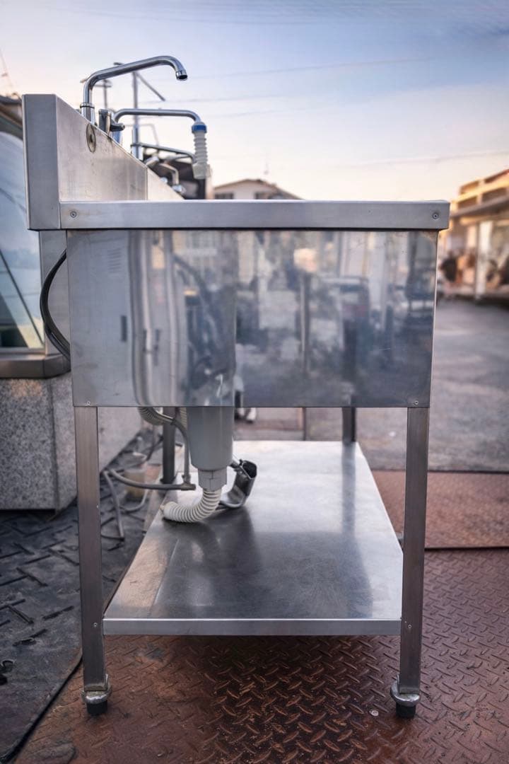 業務用 ステンレス 2槽シンク 流し台 幅100×奥行60×高さ94cm 厨房用