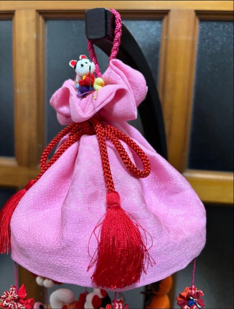 女の子の節句・お雛様つるし飾り・古布・正絹・ハンドメイド❗️