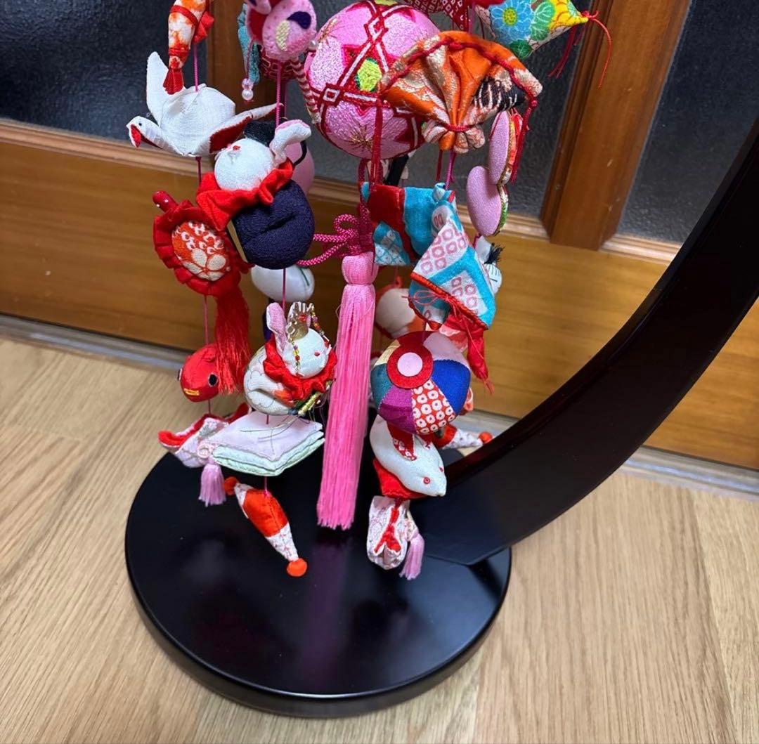 女の子の節句・お雛様つるし飾り・古布・正絹・ハンドメイド❗️