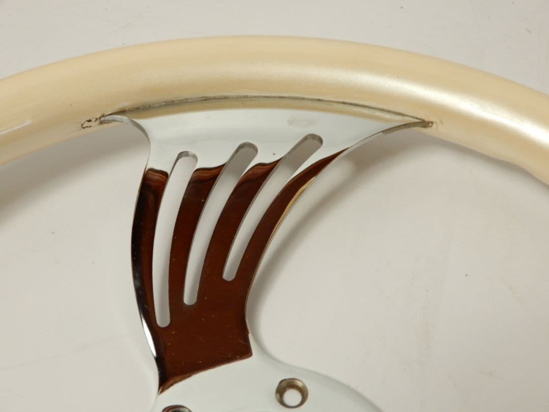 【美品】Junis ウッド ステアリング バタフライ ハンドル 2スポーク