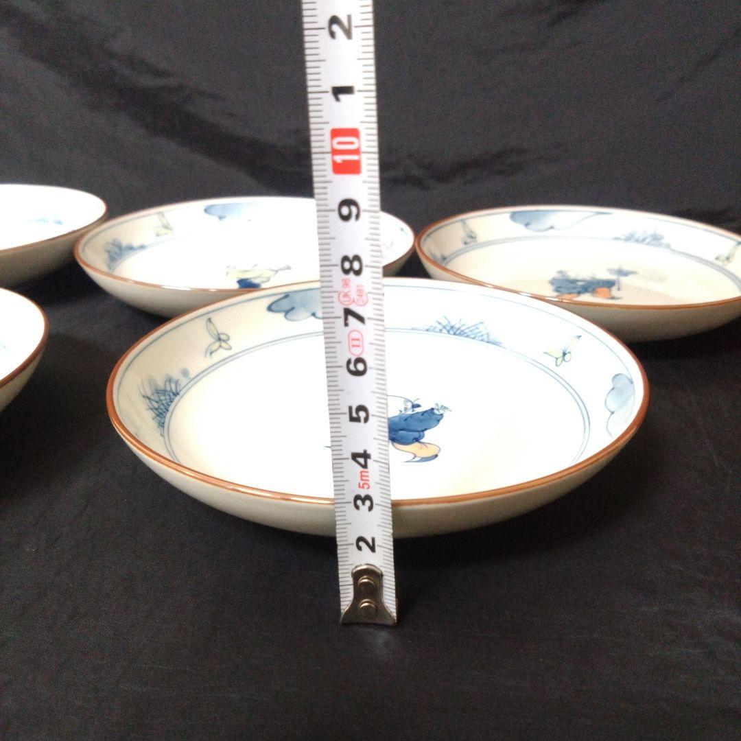 未使用 有田焼 幸祥窯　唐子　銘々皿5枚　縁起物　お祝い