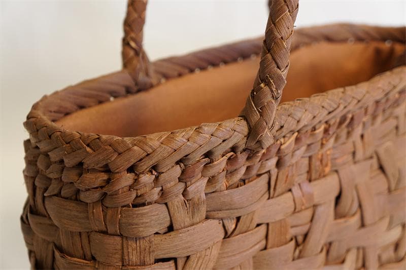 乱れ編み 山葡萄 かご　籠 バッグ 一番皮 中布と内ポケット付き かごバッグ