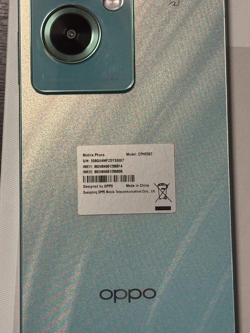 [超美品]OPPO A79 5G SIMフリー グローグリーン ⑱