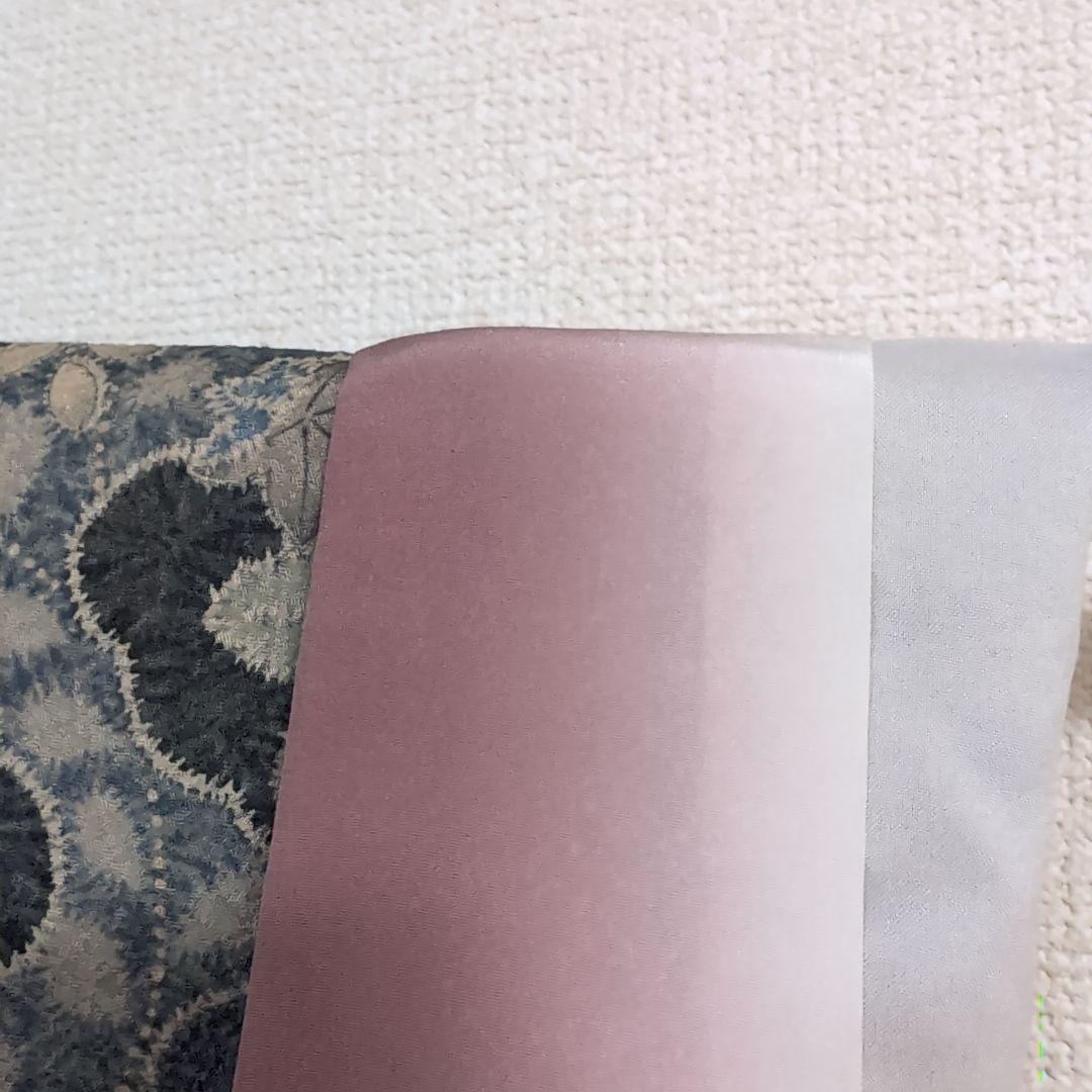 【三花】美品　洗える着物　辻ヶ花　グレー　鼠　袷　リサイクル　リユース