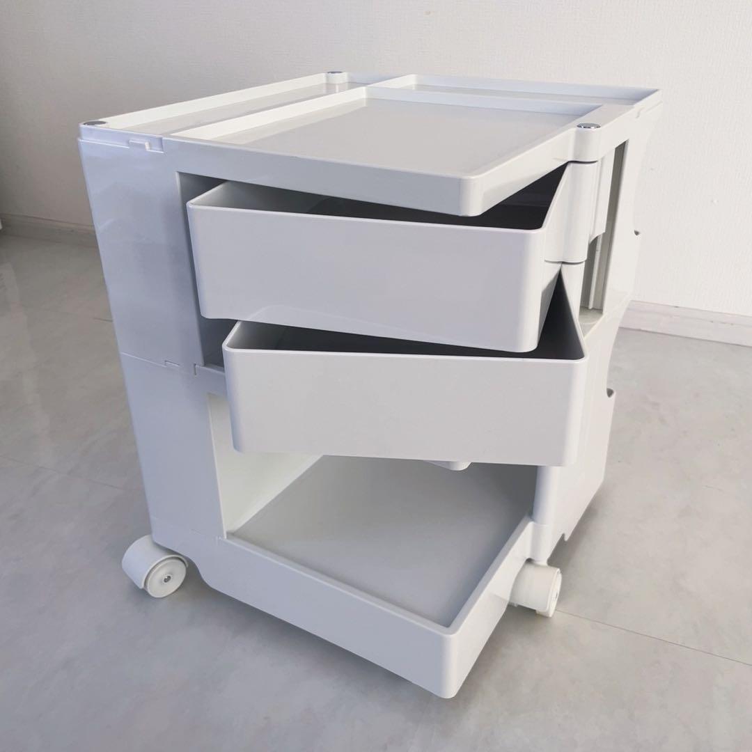 ボビーワゴン レプリカ 回転　ワゴン　マルチワゴン　収納　韓国　収納家具　白