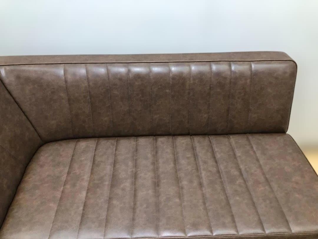 送料無料 2人掛けソファ レザー調 142cm 有名ショップ購入 112925