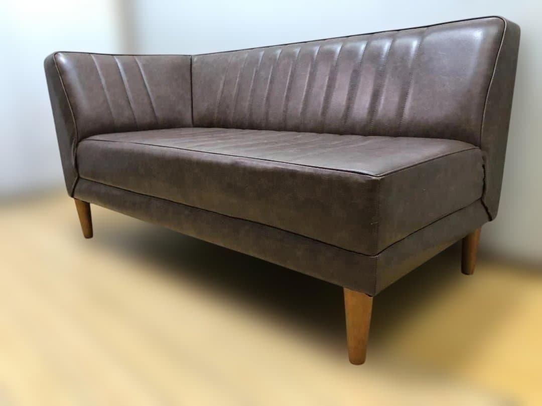 送料無料 2人掛けソファ レザー調 142cm 有名ショップ購入 112925