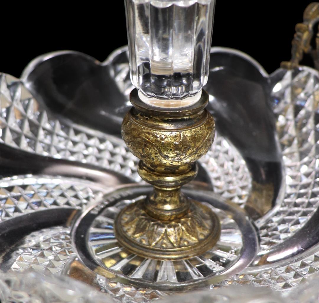 オールド・バカラ 博物館級 大型30cm センターピース 花瓶&コンポート大理石