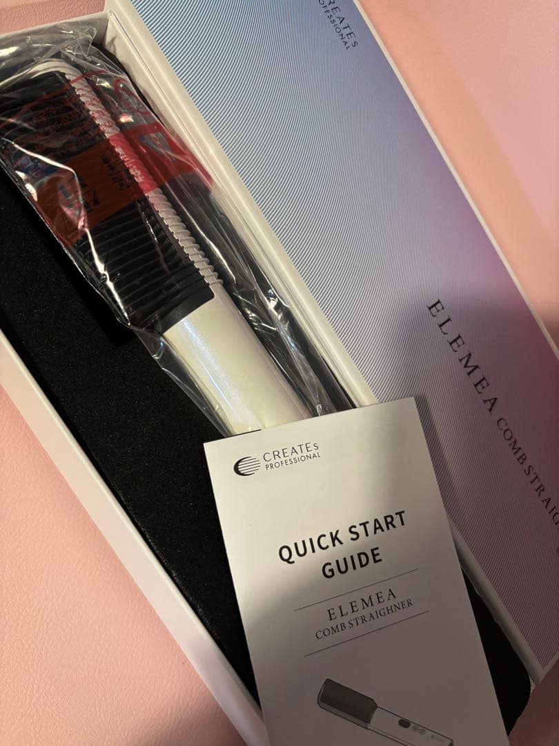 ELEMEA コームストレートアイロン エレメアコームストレイナー　ホワイト