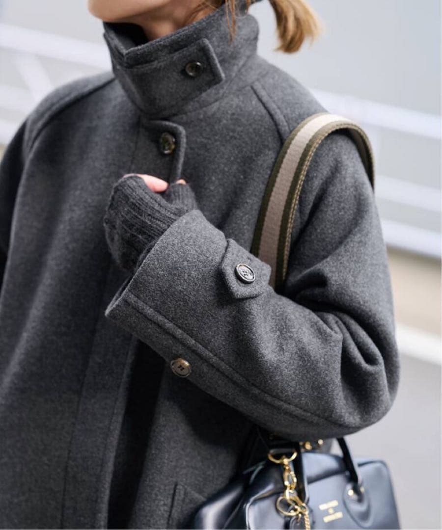 【FRAMeWORK】 ラムウール MIX シャルムバルカラーコート 36 美品