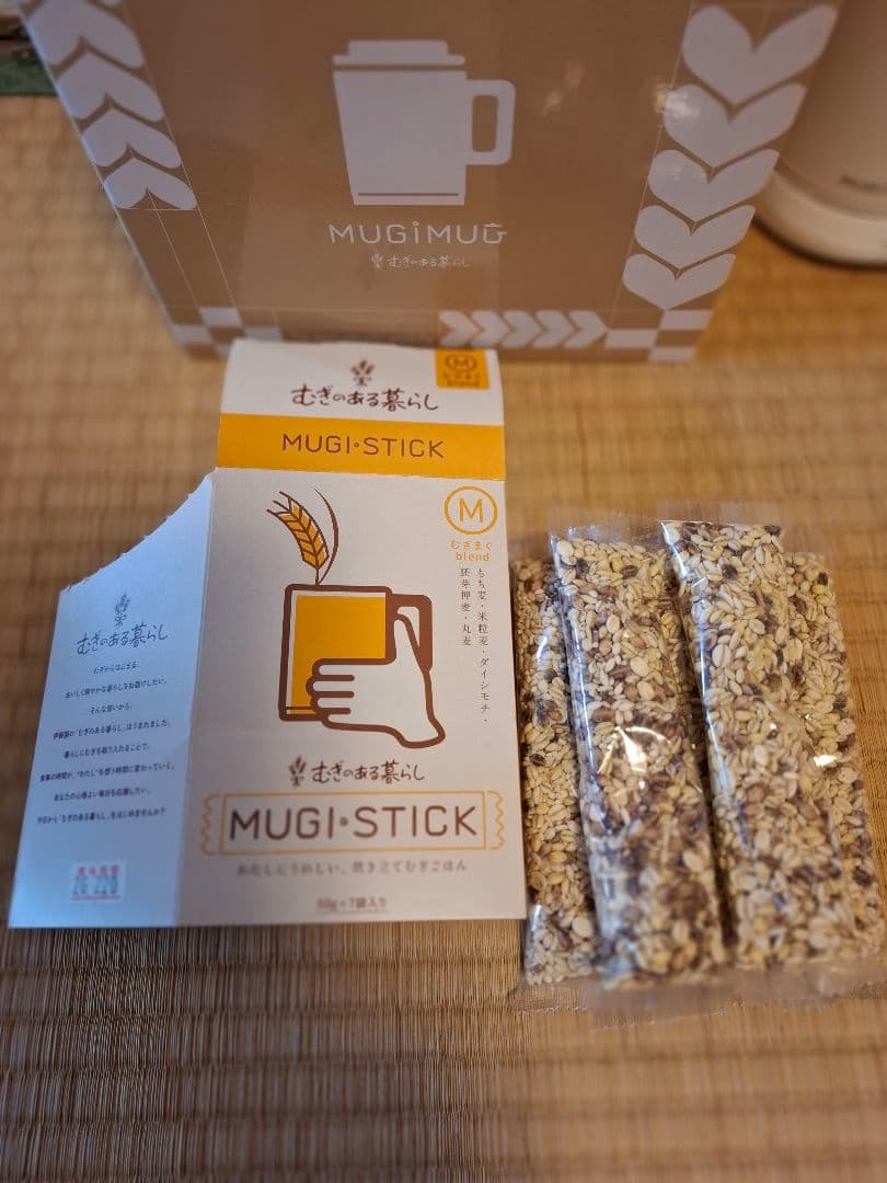 MUGI-MUG 麦炊飯器 + MUGI-STICK(むぎまぐブレンド) 5本