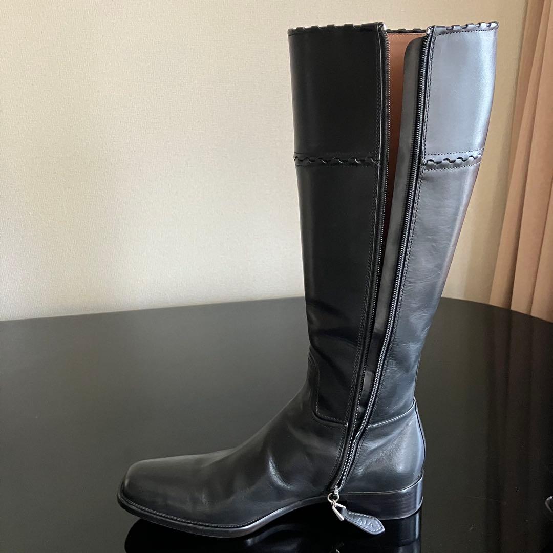 希少　ALAIA レザーロングブーツ　ビンテージ　アズディン・アライア　マドンナ