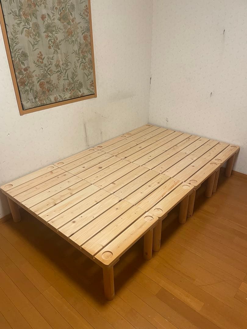 家具の基 すのこベッド セミダブル　国産ヒノキ