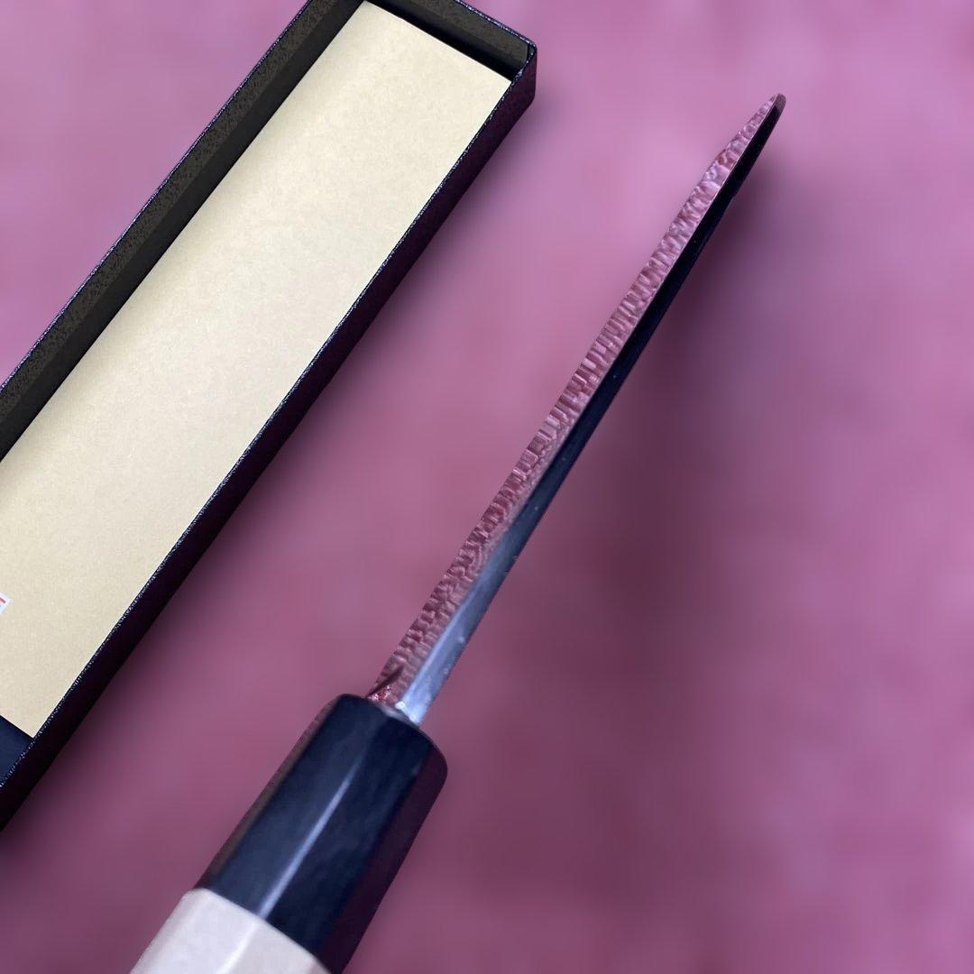 青二鋼　鎌型薄刃包丁　225㎜　7.5寸