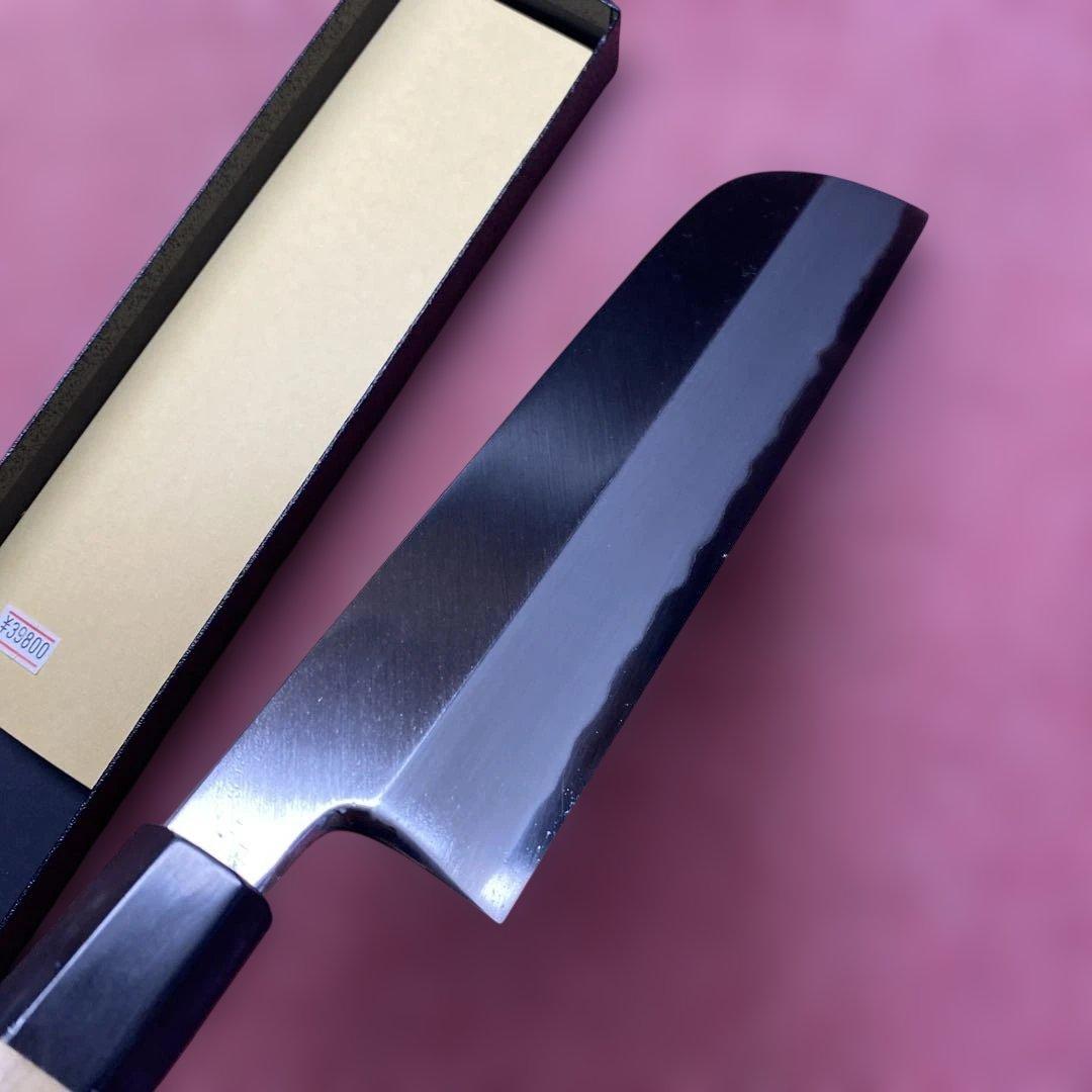 青二鋼　鎌型薄刃包丁　225㎜　7.5寸