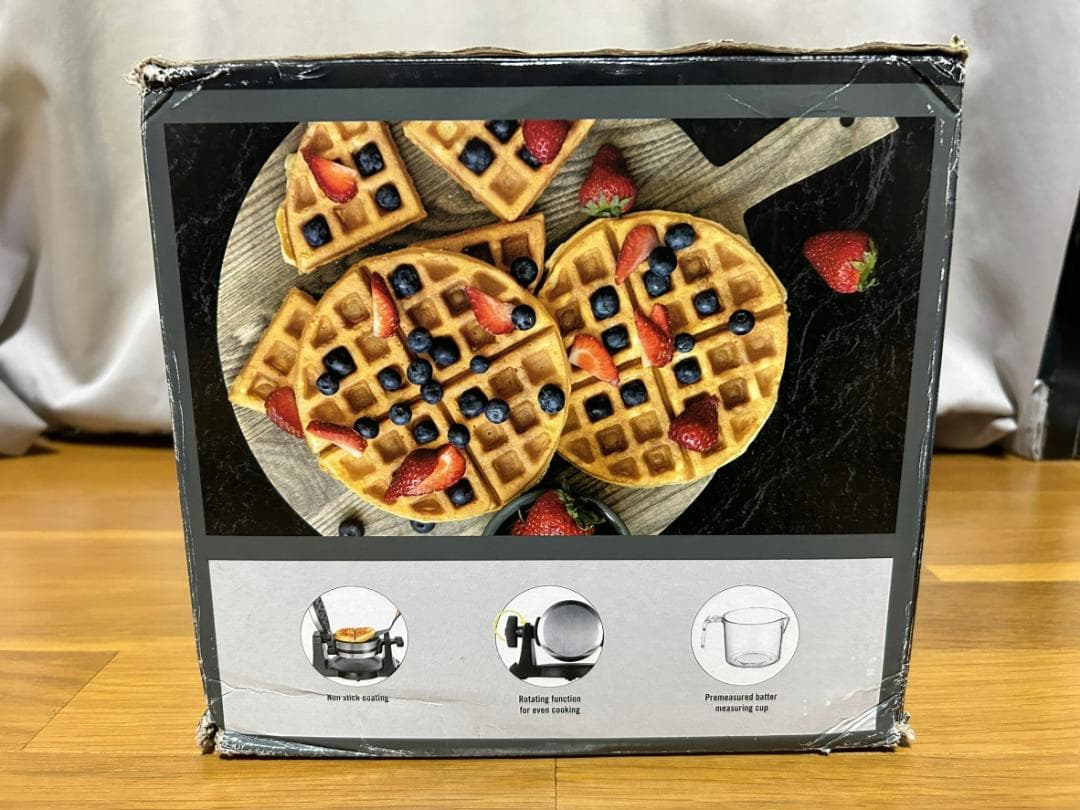 ☆新品 2枚同時焼 ワッフルメーカー Flip Waffle Maker
