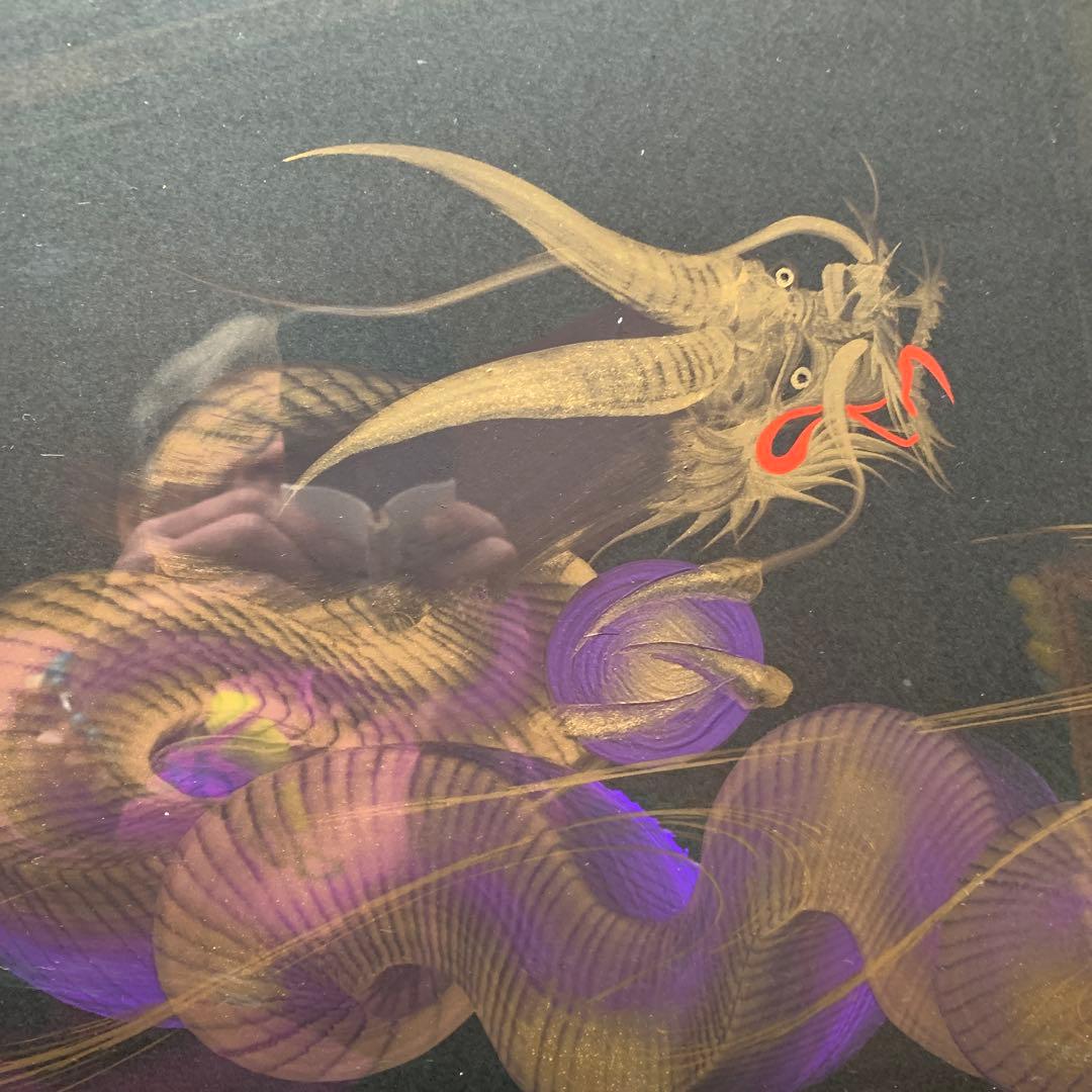 一筆龍 (金龍) 大サイズ 額付き