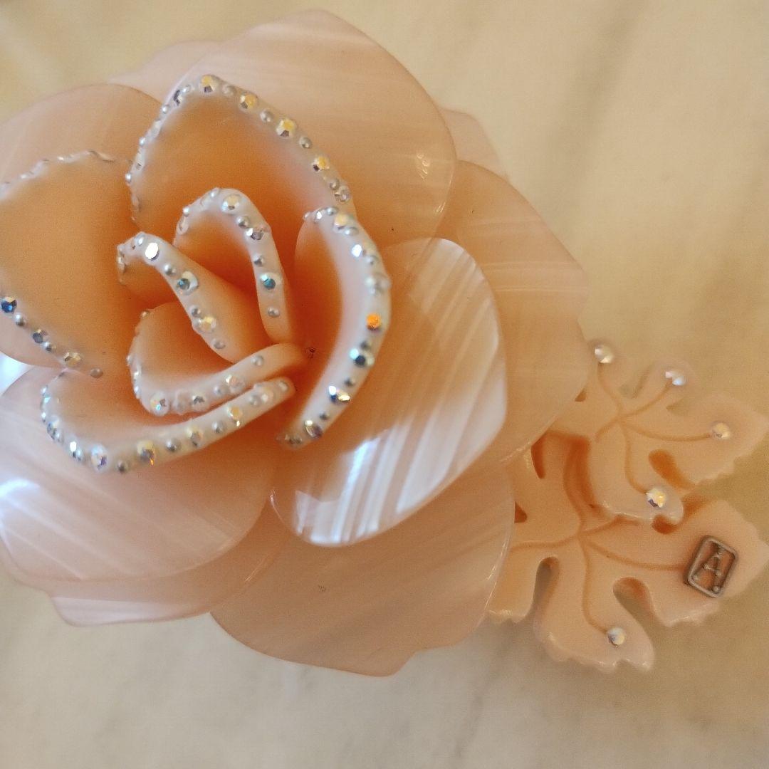 kaokao アレクサンドルドゥパリ 薔薇バレッタ＆高級レッキス薔薇ファー