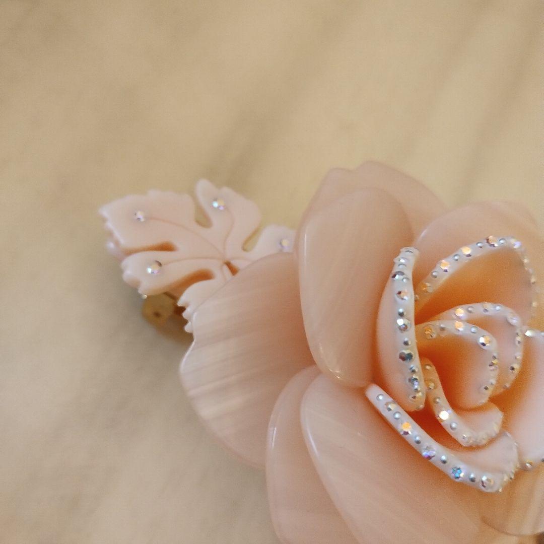 kaokao アレクサンドルドゥパリ 薔薇バレッタ＆高級レッキス薔薇ファー