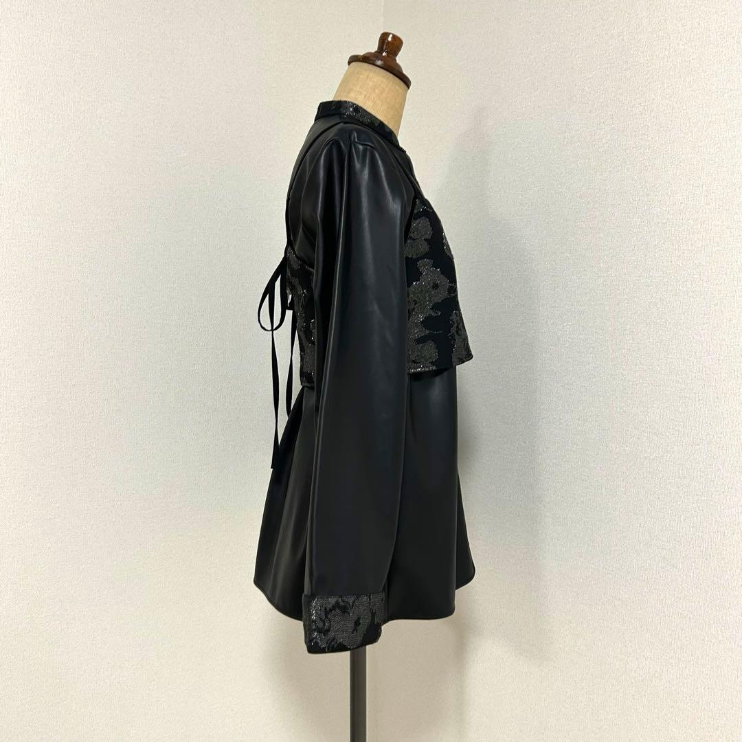 【美品】HARE 2Pビスチェ　イソザイチュニックシャツ &ビスチェセット　黒