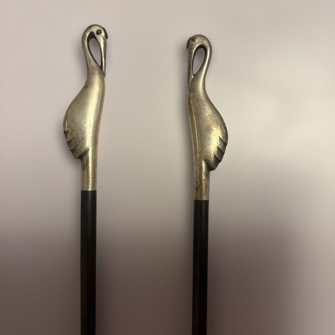 西村義光作 鶴デザインの箸 木箱入り