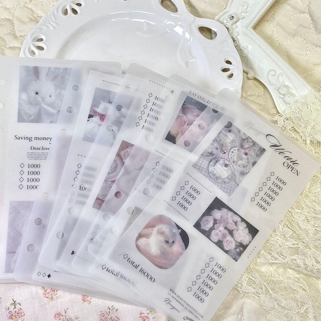 アクリルバインダー　saving バインダー　韓国　貯金バインダー