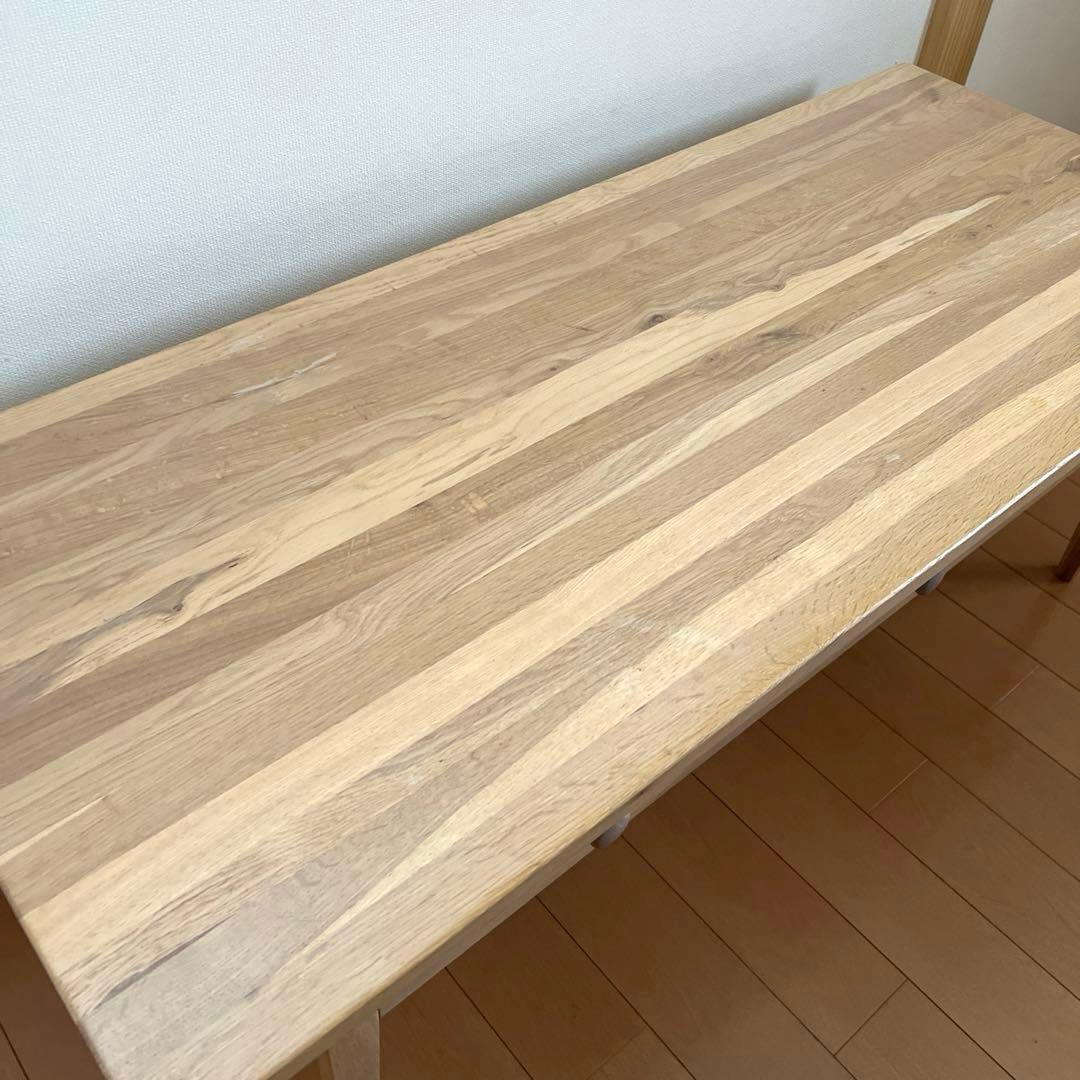 天然木　ホワイトオークナチュラルウッド　ローテーブル 引き出し付きテーブル