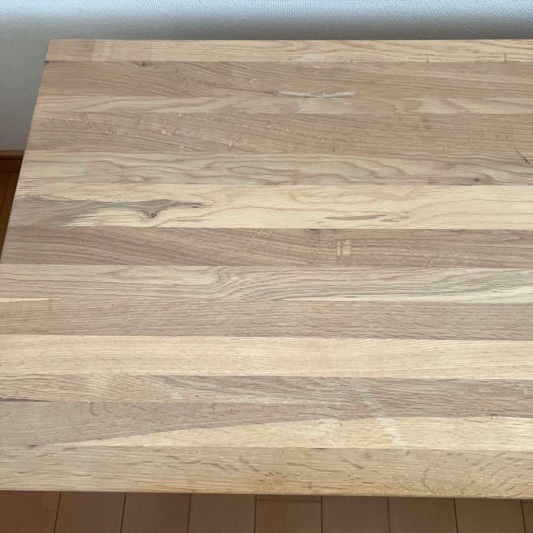 天然木　ホワイトオークナチュラルウッド　ローテーブル 引き出し付きテーブル