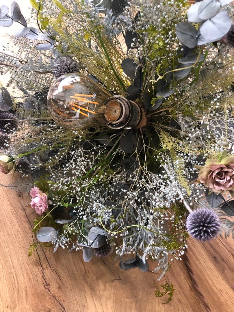 ドライフラワーライトドライフラワー照明スワッグライトペンダントライト