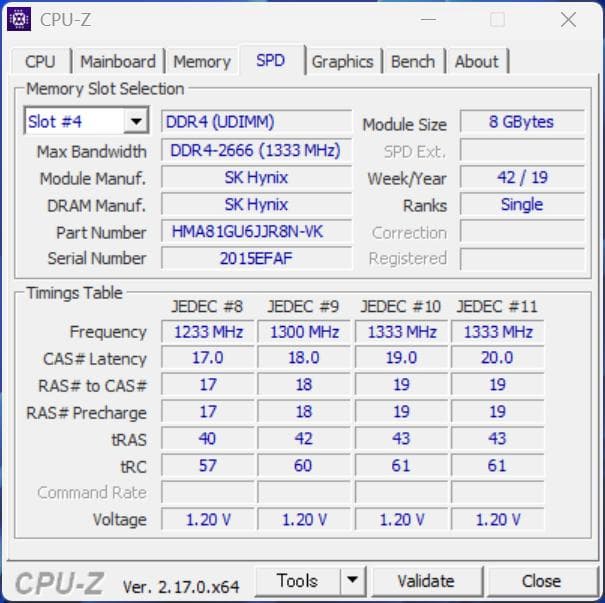<動作確認済み>DDR4 8GB×4枚 32GB sk3