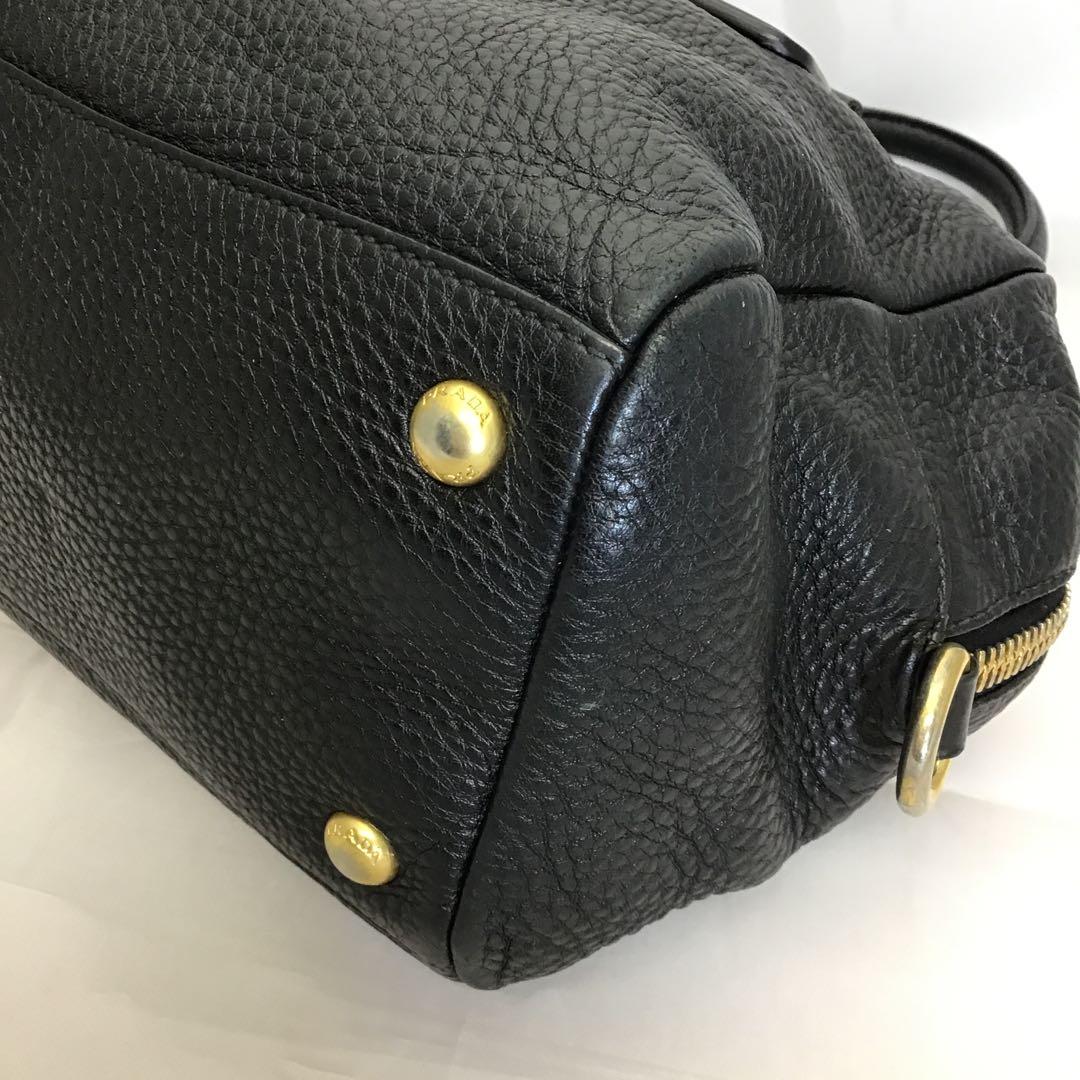 ❣️PRADAプラダ❣️レザーミニボストンバック　ヴィッテロダイノ　B3091M