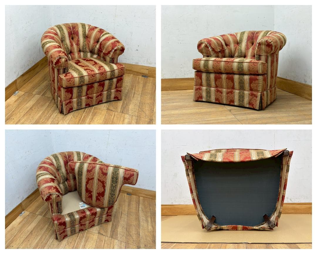 T7899☆美品☆ドレクセルヘリテイジ☆UPHOLSTEY☆1人掛けソファ