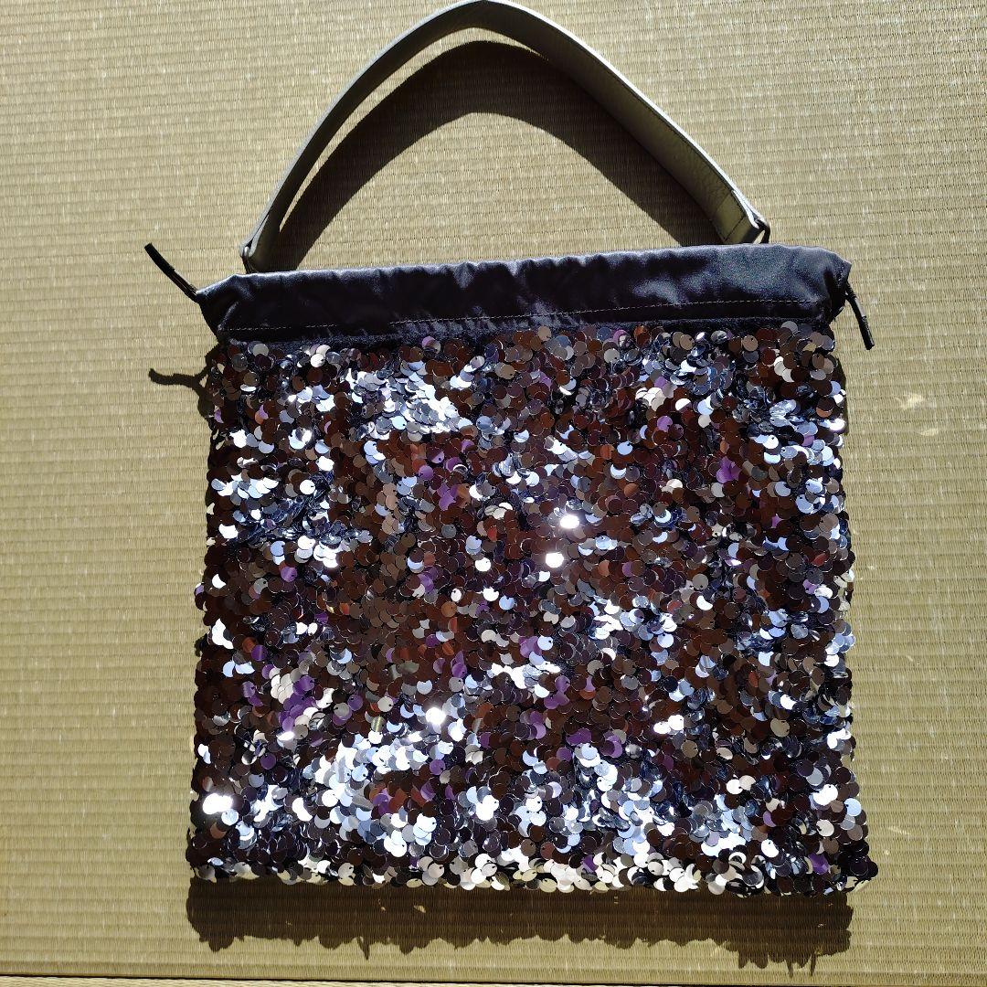 ジュンヤワタナベ　スパンコール トートバッグ シルバー