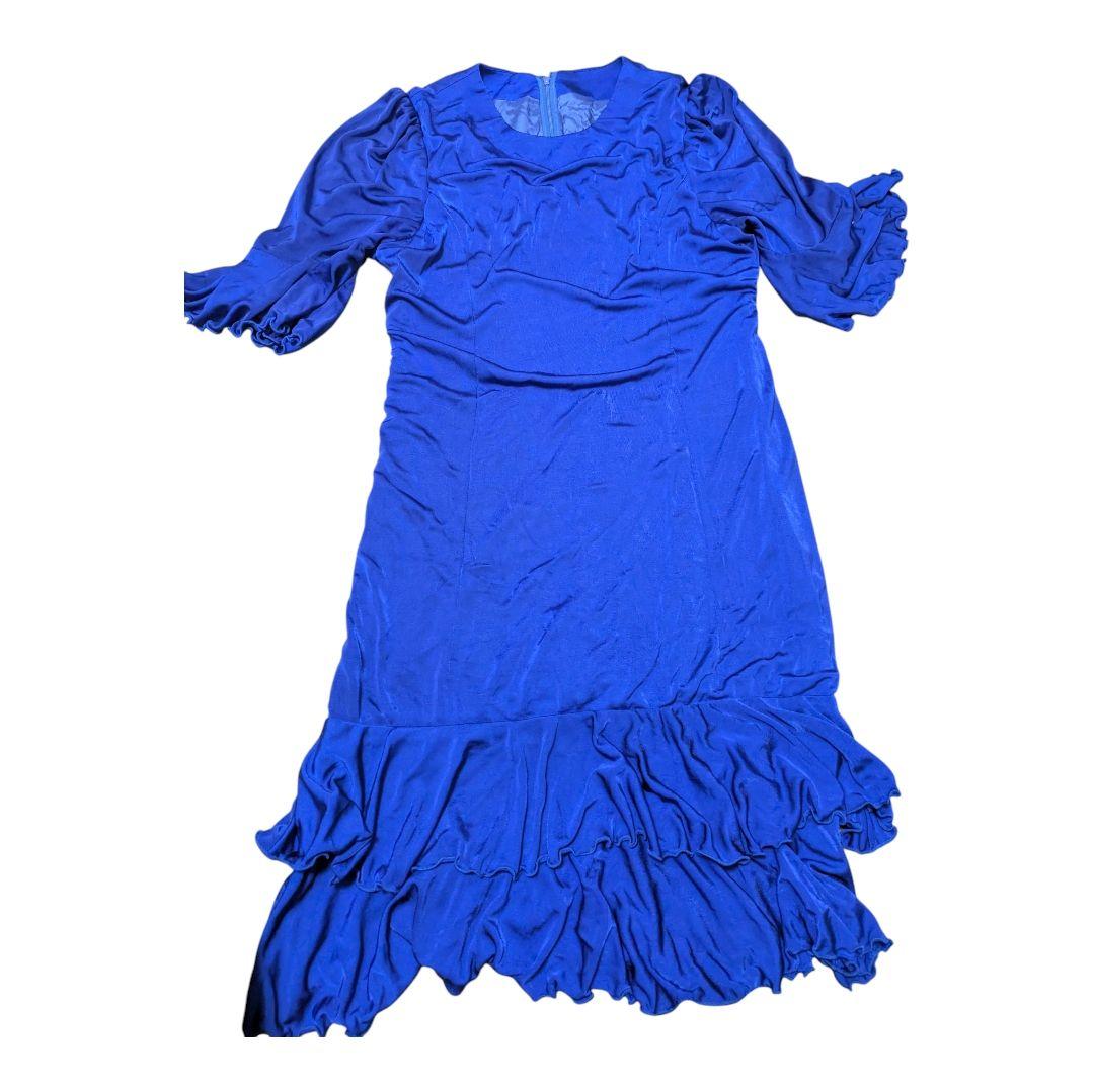 おまけワンピ付き 紫色 ビーズ装飾 社交ダンスドレス　ベリーダンス