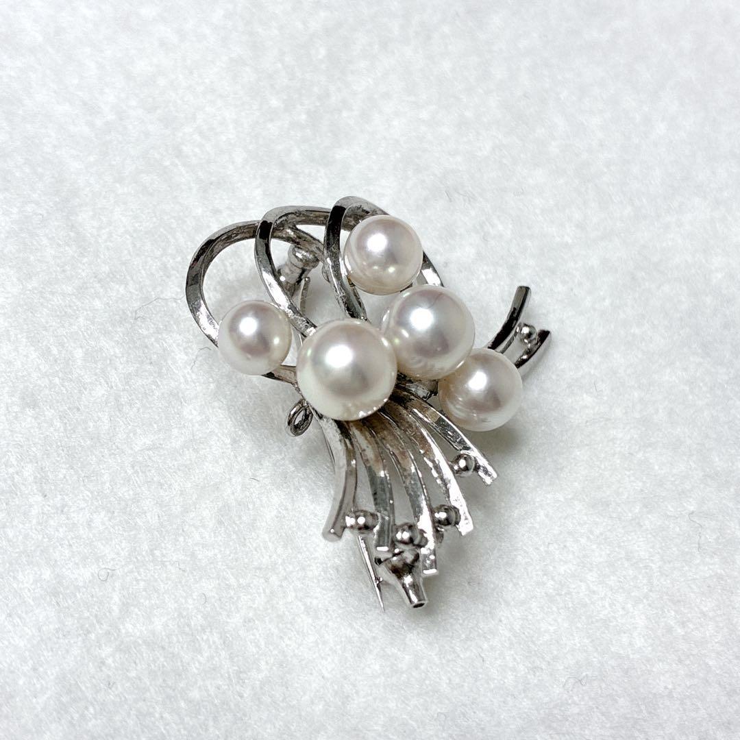 TASAKI アコヤ真珠 パール ブローチ シルバー 卒業式 入学式　上品　上質
