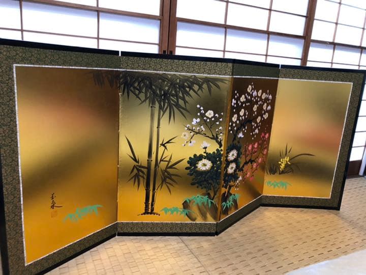 【値下げ中】【ほぼ新品】金屏風　お正月　屏風　10万円以上の品　12月末まで